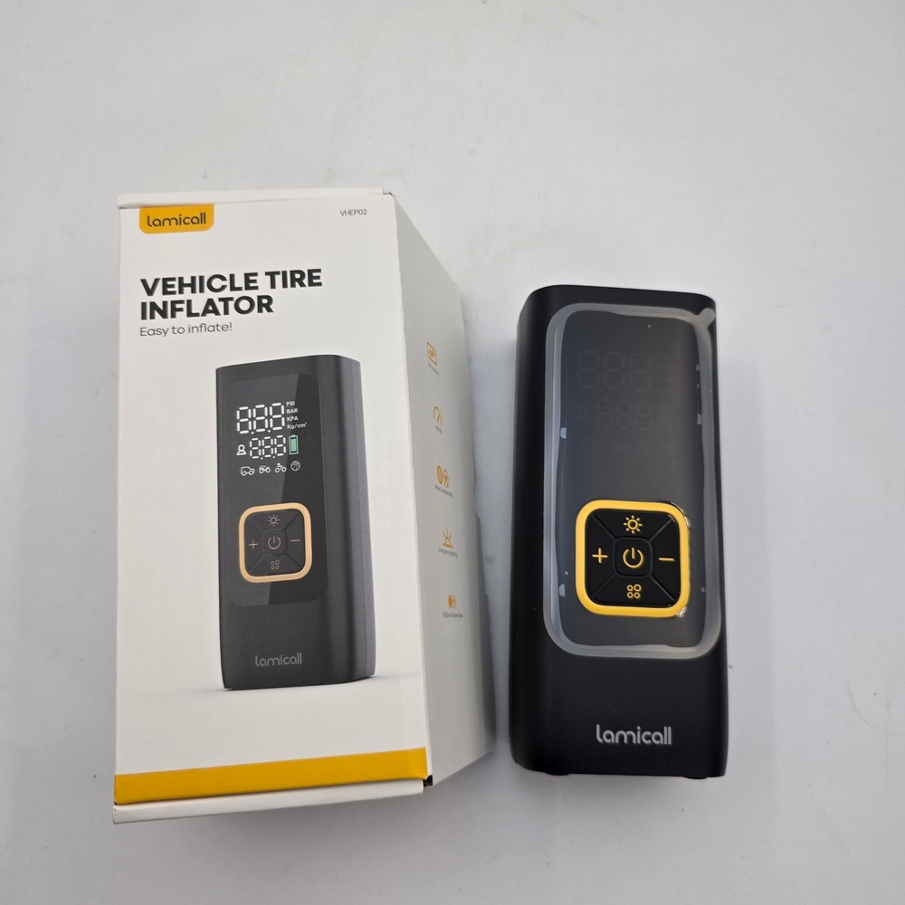 Lamicall VHEP02 Portable Vehicle Tire Inflator 150 PSI 6000mAh Power Bank N4
